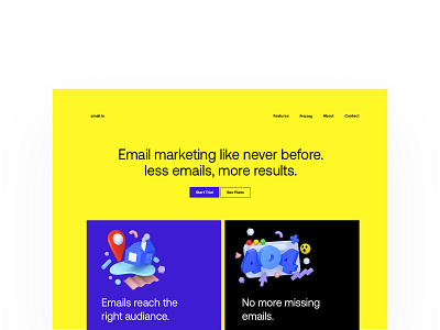 Email Marketing | Landing Page app branding clean concept craftwork design illustration landing landingpage minimal typography ui uidesign uiux ux web website website concept website design