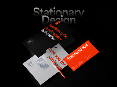 tremendous | Stationery Design brand design brand designer brand identity branding clean design logo logo design logo design branding minimal typography