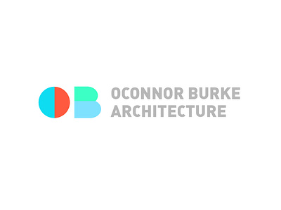 Oconnor Burke Architecture Logo Concept brand branding clean concept design flat icon illustration logo typography vector