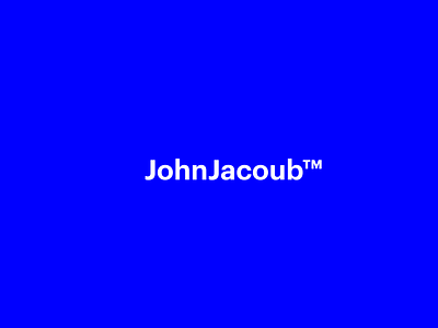 John Jacoub - Personal Rebranding brand branding clean design flat logo minimal typography ui website