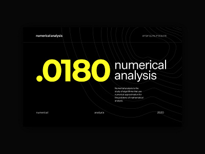 Numerical Analysis Landing Page Concept app brand clean concept design minimal typography ui ux web website