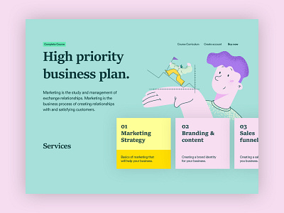 Business Course Landing page