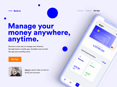 Bank.io Concept Landing Page