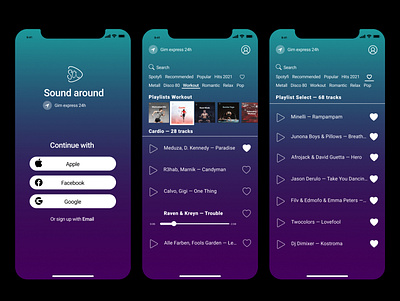 Music Mobile App Design Concept app concept design mobile music ui uiux ux