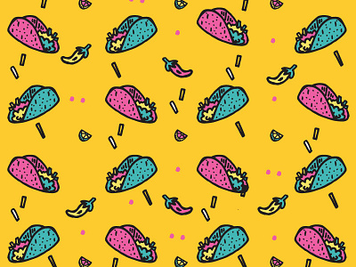 Taco Tico design fiesta illustration illustree lime pattern spice tacos