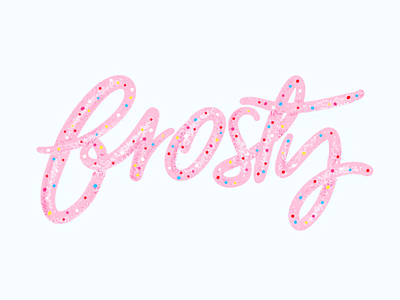 Frosted Type illustration ipad pro lettering procreate typography