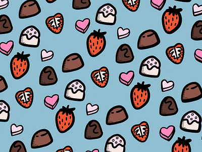 Something Sweet food illustration ipad pro pattern design procreate valentines day