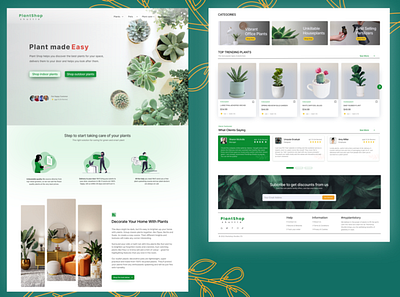 Eksplorasi Web Plantshop branding graphic design ui