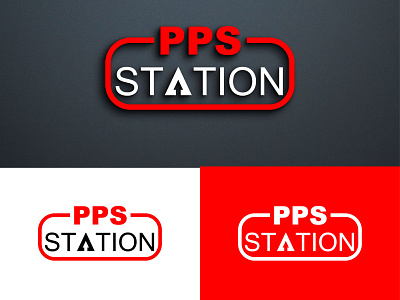 pps station design icon illustration logo typography
