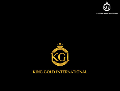 King Gold International design icon illustration logo