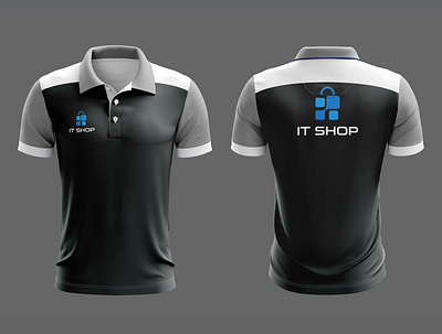 Polo shirt it shop branding design graphic design