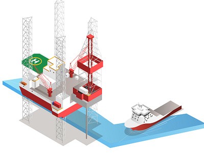 Company Project 02 Illustration illustraion isometric design oil vector