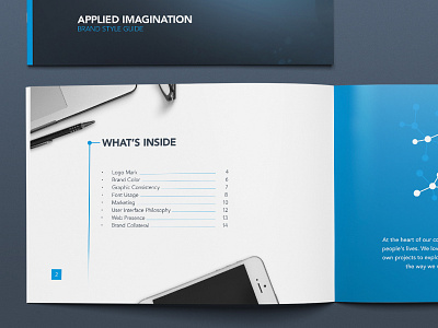 Applied Imagination: Brand Style Guide blue book brand brand style guide branding editorial graphic style guide marketing studio style guide