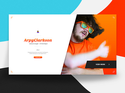 Darpy101 emoji landing mock mockup orange web webpage website