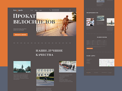 Сайт проката велосипедов design illustration logo ui