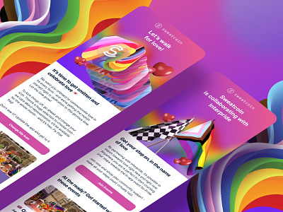 Sweatcoin email campaign 🏳️‍🌈 - Pride month 3d blender branding colorful design email email campaign flags graphic design icons illustration lgbtqia pride pride campaign pride month pride month campaign rainbow ui