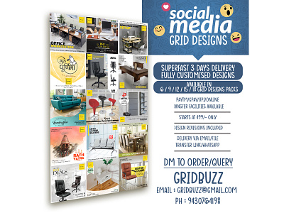 Social Media Grid Design (15 in 1)