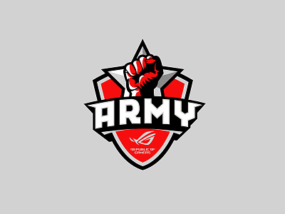 ASUS ROG Army mascot logo army asus branding e sports esports logo logotype mascot mascotlogo rog