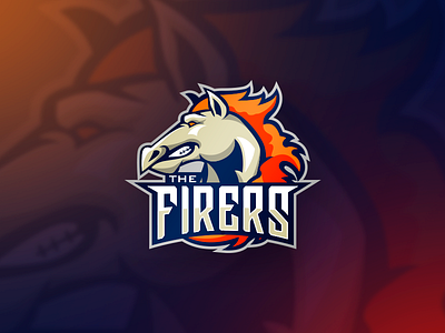 TheFirers Mascot Logo fire firers horse logo logotype mascot nba nfl sport usa