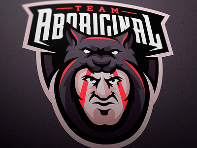 Team Aboriginal - Mascot logo aboriginal branding logo logotype mascot sport team