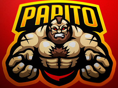 Zangief inspired mascot logo