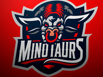 Minotaur mascot logo branding design designer e sports esports graphic illustrator jellybrush logo logotype mascot mascot logo mascotlogo sport sports logo vector