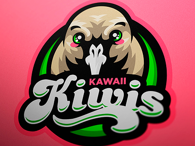 Kiwi (bird) inspired mascot logo