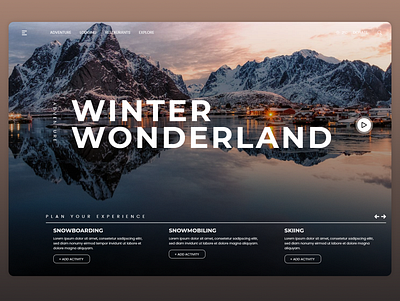 WINTER WONDERLAND - Adventure art coding css design developer graphic design holiday html javascript motion graphics programming ui userexperience ux uxdesign web webdesign website winter