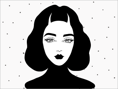 girl illustration portrait vector