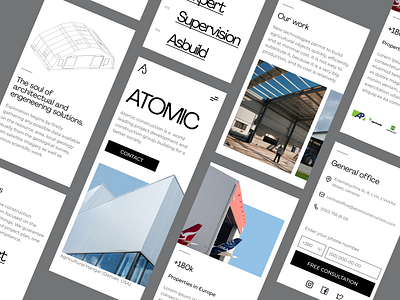 Atomic construction / UI/UX design mobile