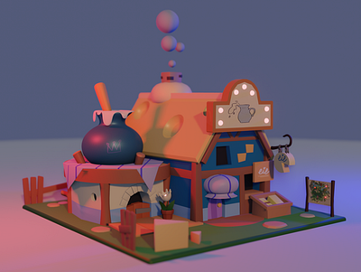Cute Cheese house 3D 3d 3d picture blender game gamedev narative design
