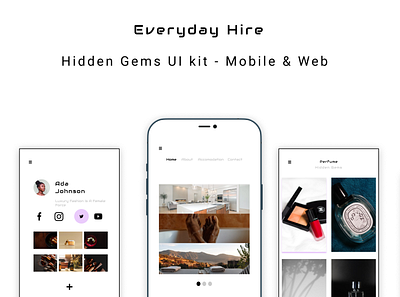 Hidden Gems UI KIT Designs | Themes | Templates app branding creativity design illustration logo typography ui ui kits ui libraries ux vector