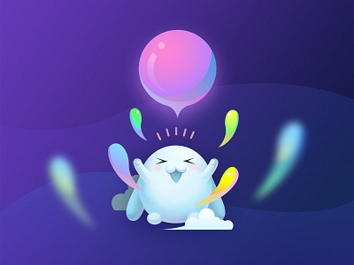 Bubble balloon balloon bubble cute icon rabbit
