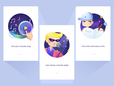 GUIDE PAGE guide page illustration music purple