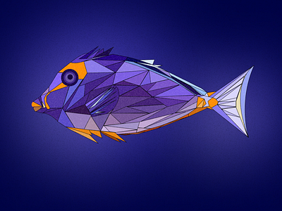 Иллюстрация в стиле low poly art design fish illustration low poly vector vector illustration