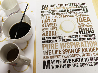 Coffee Ring 1 coffee poster typography