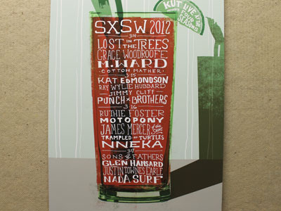 Bloody Bill bloody mary hand lettering illustration poster sxsw typography