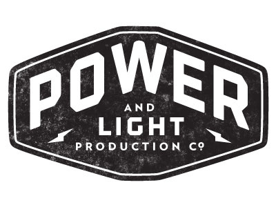 Power And Light industrial logo vintage