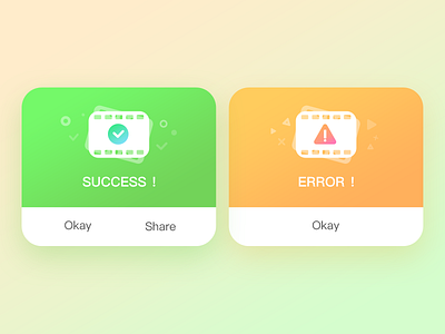 Success&Error 404 app，alert，green，orange button error icon ios layer success window