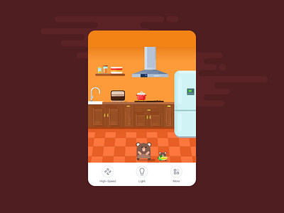 Principle7 Smart Home animation app card control food gif illustration kitchen principle smart smart home ui
