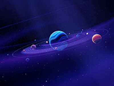 Happy planet 3d animation blender branding design illustration