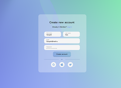 Sign up flow design ui