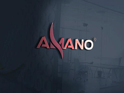Amano 3d branding graphic design logo