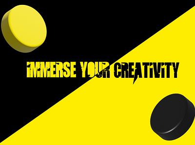 IMMERSE YOURE CREATIVITY 3d branding design graphic design illustration logo typography