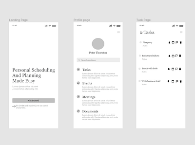 Wireframe app design ux wireframe