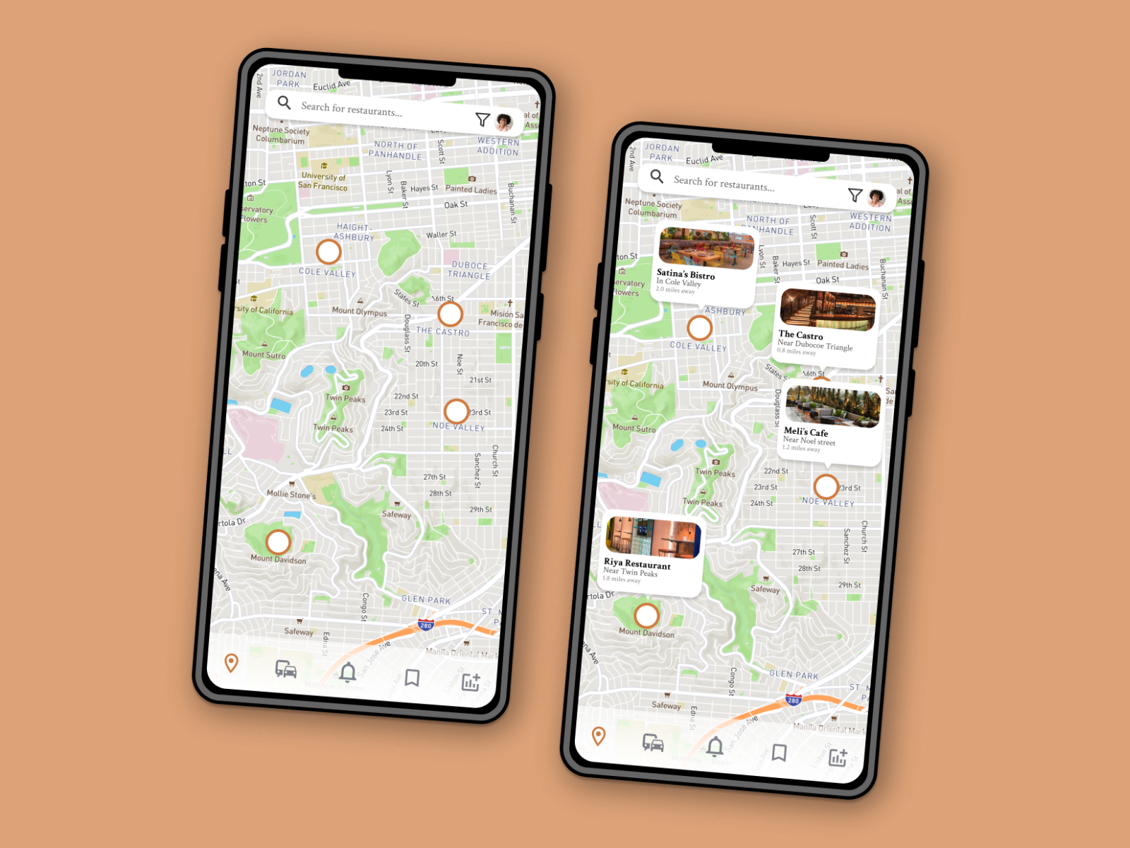Map for restaurant search by Adaeze Nwaokolo on Dribbble