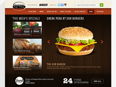 Boston Burger Company - Rebound Shot boston burger company design food homepage web