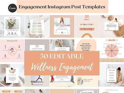 Wellness Instagram Post Templates Canva