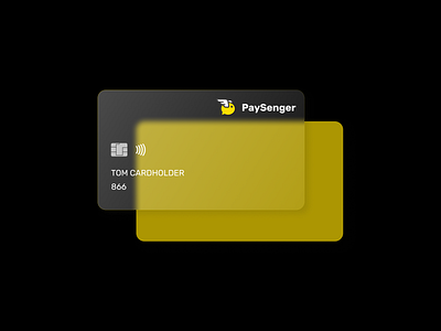 Payment card for PaySenger branding card illustration logo payment ui