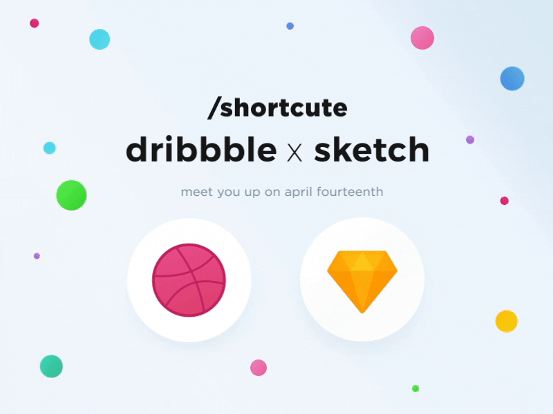 Rivne Dribbble x Sketch meetup animation bubbles colorful custom dribbble gif icon logo meetup motion sketch